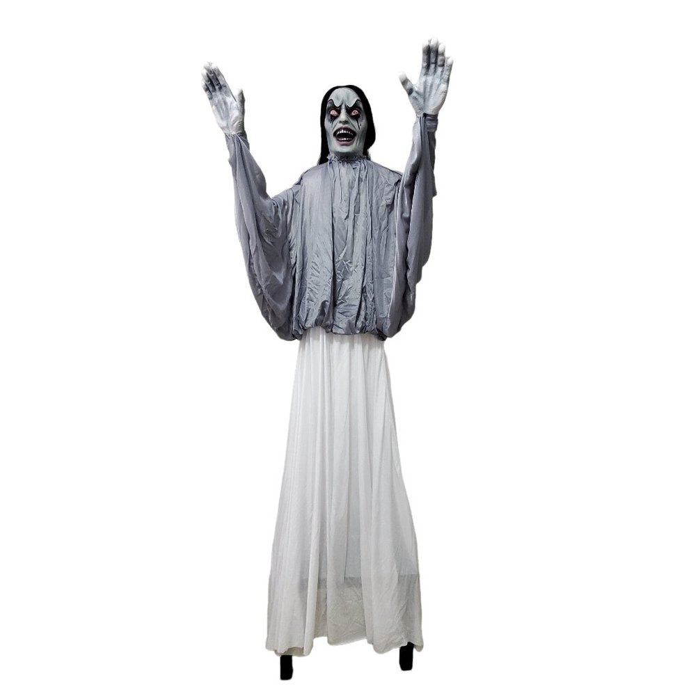 Animated Voice Activated Haunted Witch Halloween Prop Animatronic Life Size LED